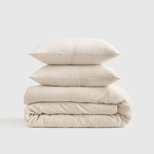 NWOT- Quince European Linen Mini Striped Duvet Cover & Shams! Full/ Queen(870)